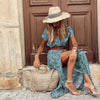 Boho-maxi jurk met patroon dames – Thalia