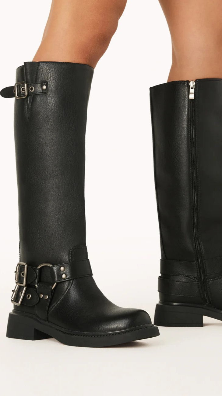 Stoere Zwarte Combat Laarzen - Aris
