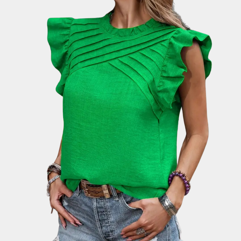 Klassieke Groene Blouse voor Dames - Celeste