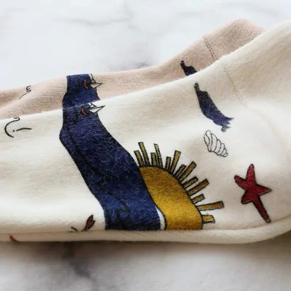 Gebreide Cardigan met Speelse Print en Knoopsluiting - Nova