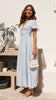 Boho-maxi jurk met V-hals en knopenrij – Yara