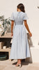 Boho-maxi jurk met V-hals en knopenrij – Yara