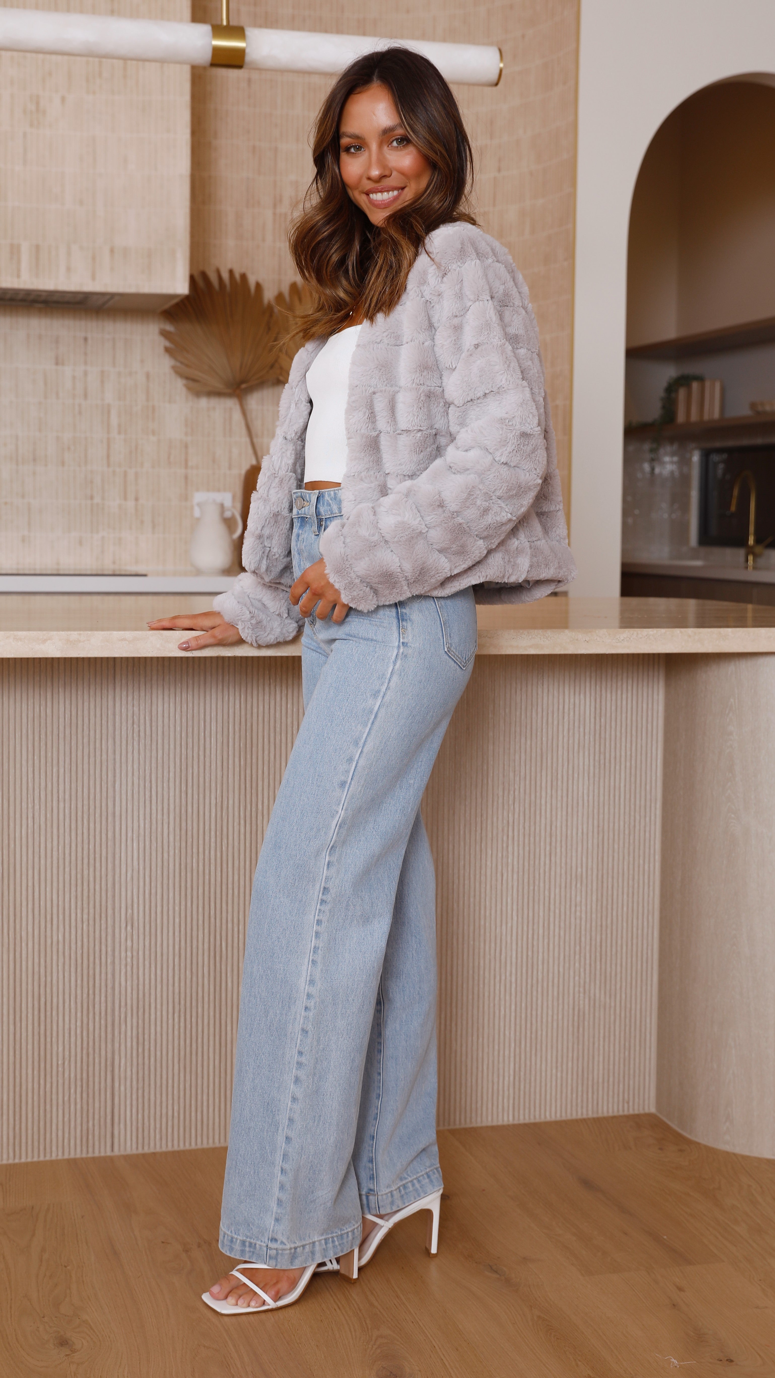 Luxe Dames Crop Jasje - Veloura