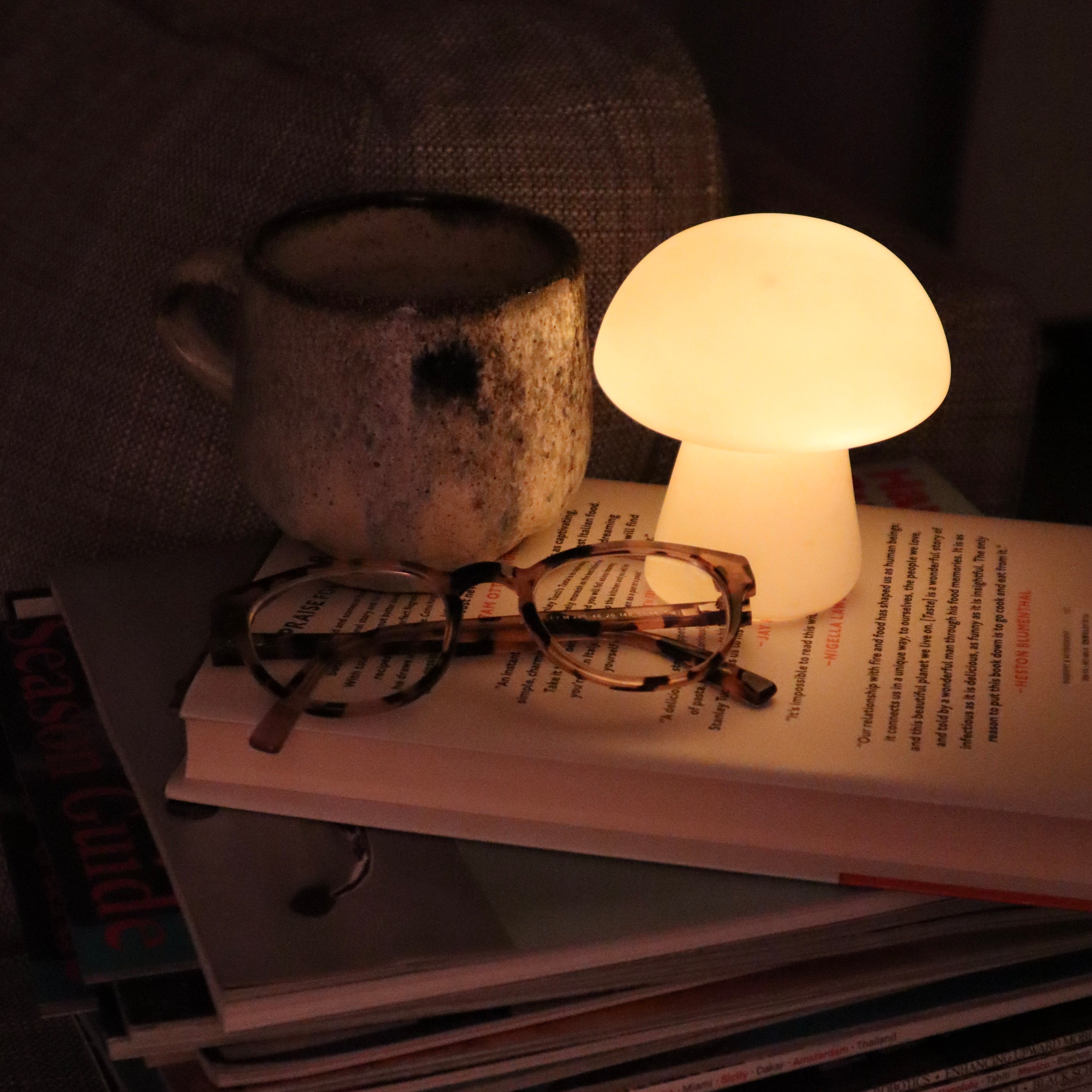Paddenstoelvormige Porseleinen Nachtlamp - MushGlow