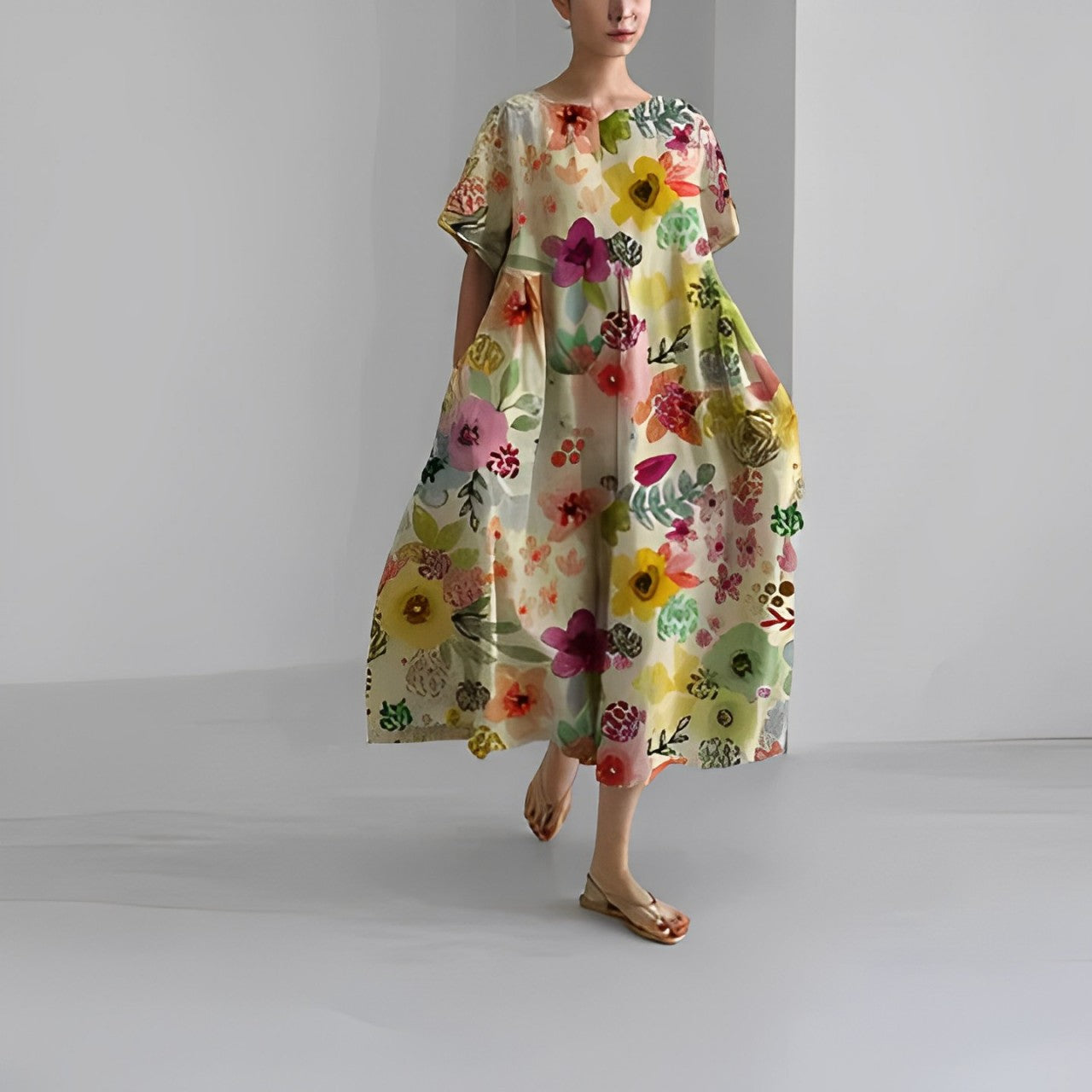 Boho-Bloemen Maxi Jurk - FloraChic