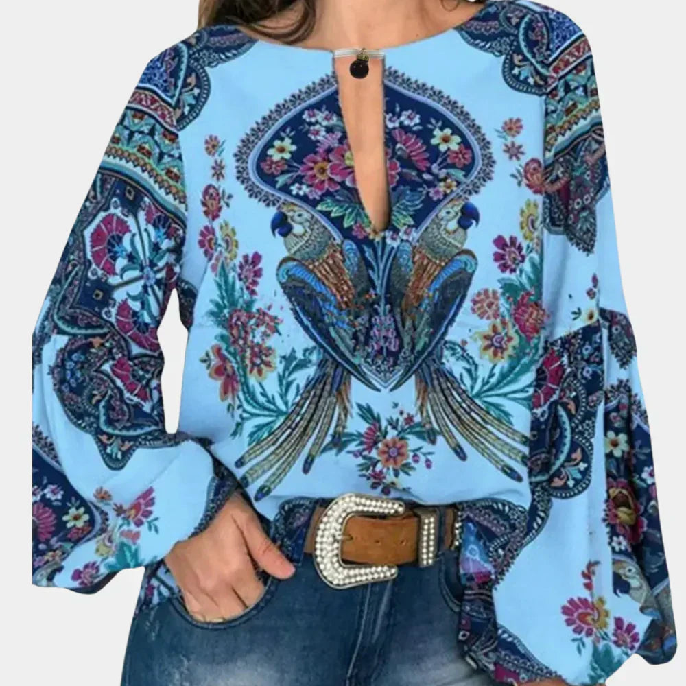 Luchtige Dames zomerblouse met Bloemenprint - Isabelle