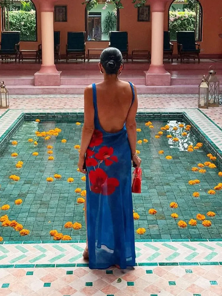 Luchtige lange zomer-maxi-jurk met een vloeiende silhouet – Zelda