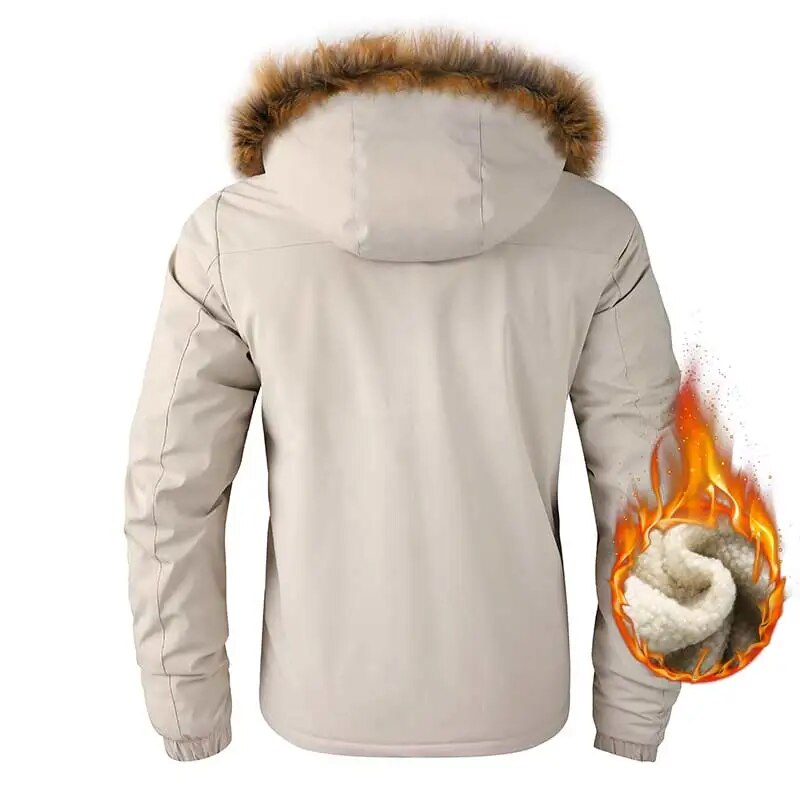 Winterparka met Fleecevoering | Winddicht jack met capuchon