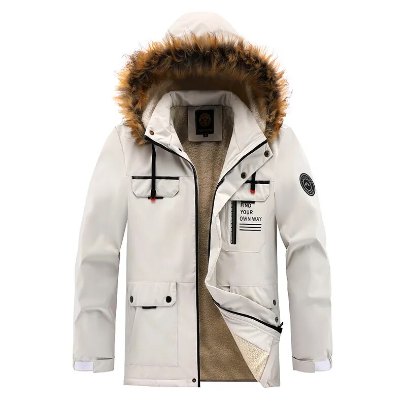 Winterparka met Fleecevoering | Winddicht jack met capuchon