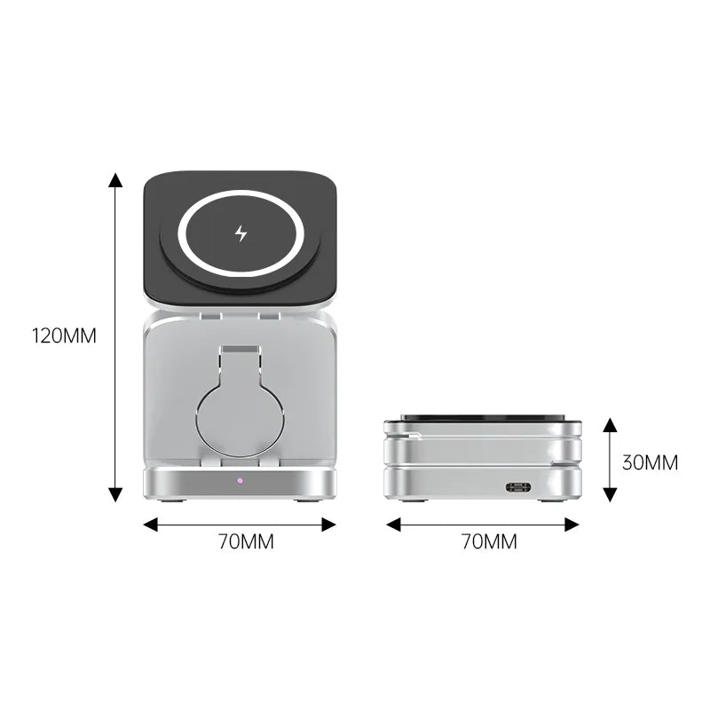 3-in-1 Laadstation | Magnetische en opvouwbare oplader