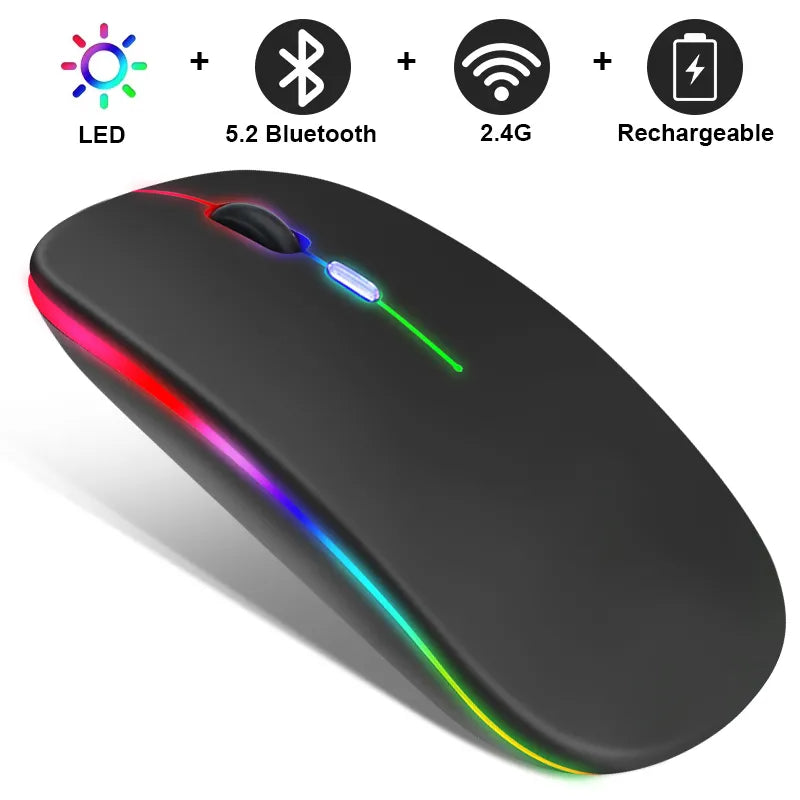 Wireless LED Muis | Oplaadbare Bluetooth muis