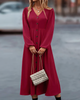 Maxi Herfst Jurk met Knoopsluiting – Amira