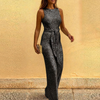 Glamoureuze Glitter Jumpsuit - Celeste