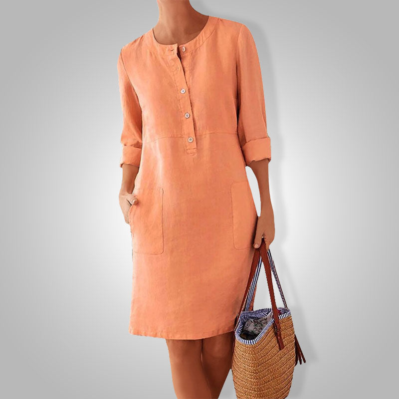 Luchtige zomerjurk in frisse kleur – Nika