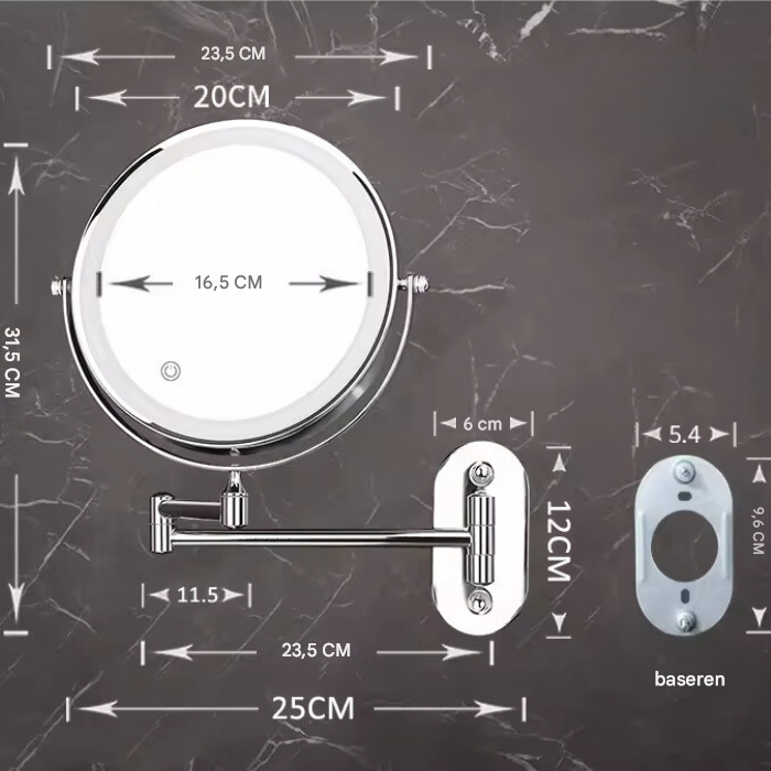 Verlichte Make-up Spiegel - LumiAura