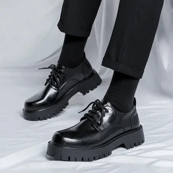 Moderne Leren Schoenen met Dikke Zool - Ethan
