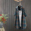 Geruite Lange Dames Blouse met Een Soepele Pasvorm – Rowen