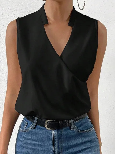 Stijlvolle dames zomerblouse met vloeiende pasvorm - Rania