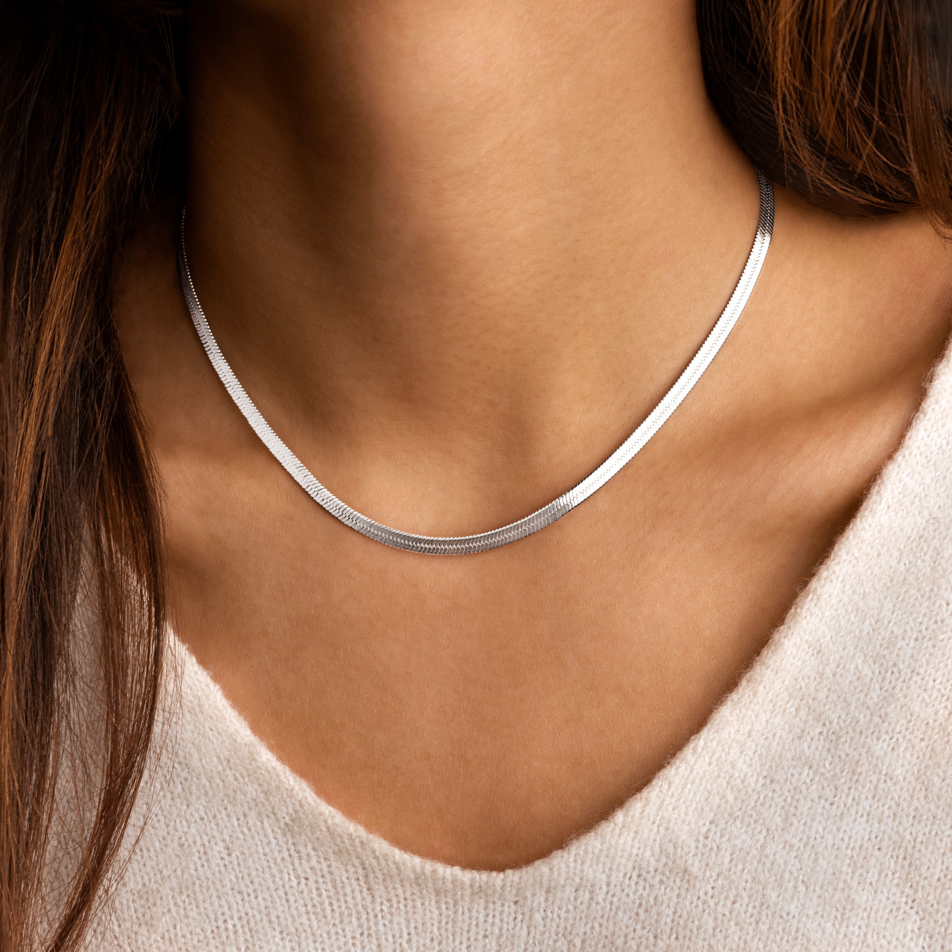 Stijlvolle Platte Ketting - Helena