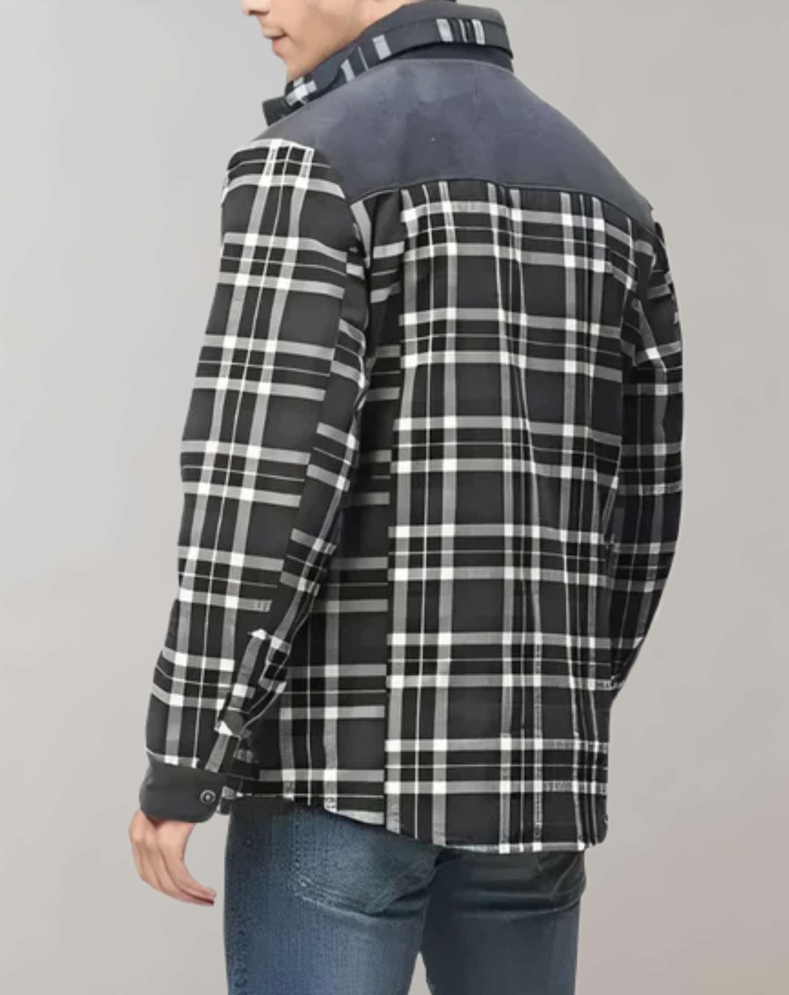Gevoerde flanellen heren jas met fleece – FlanelStijl