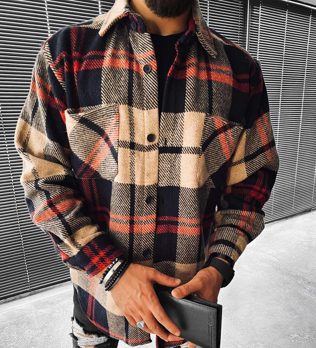 Uniseks Oversized Shirt geruit met Lange Mouwen & Modern Design – Elvano
