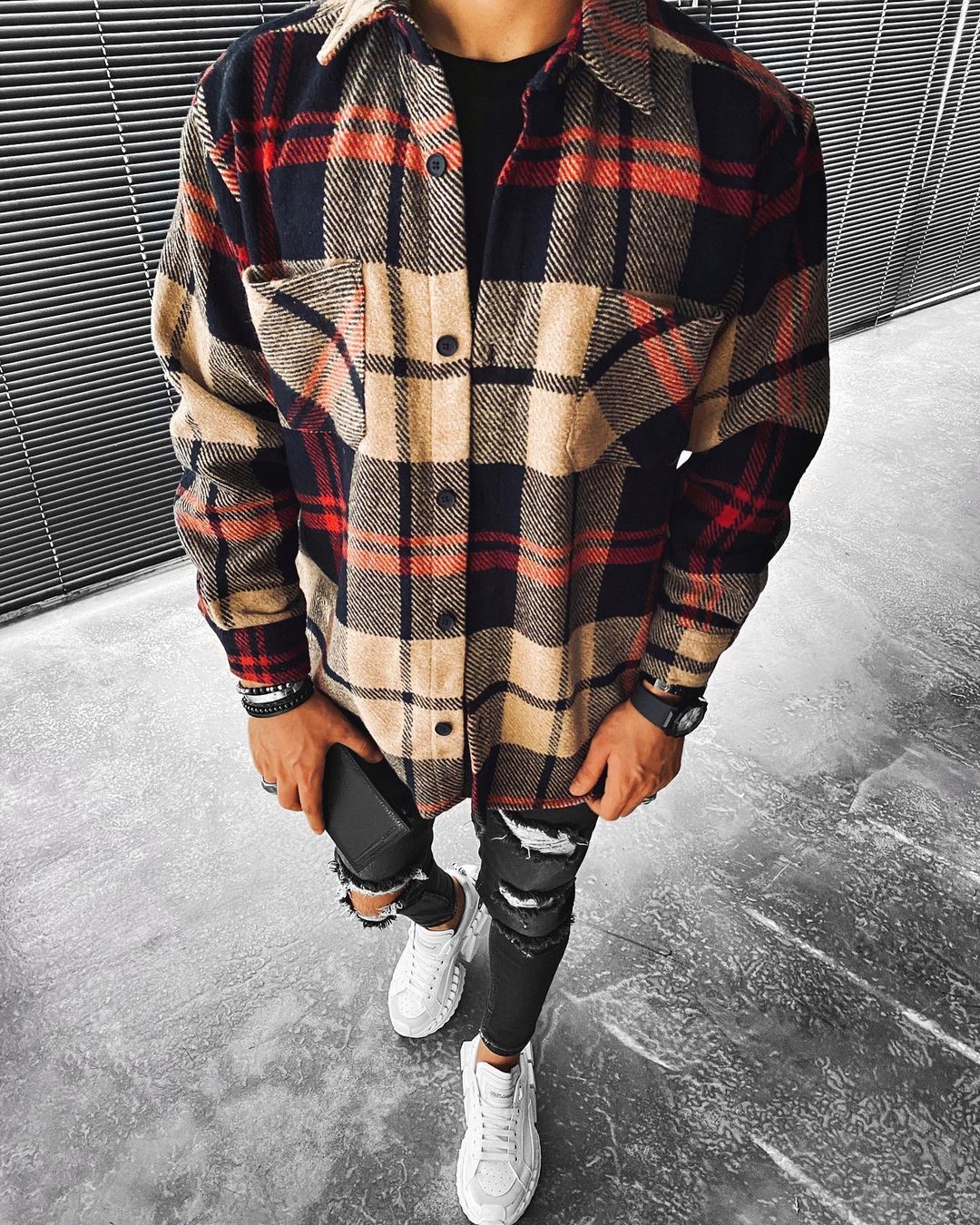 Uniseks Oversized Shirt geruit met Lange Mouwen & Modern Design – Elvano