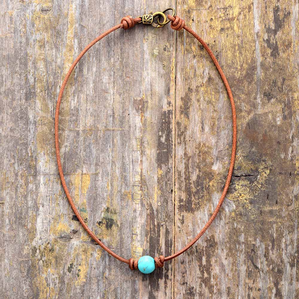 Waardevolle Turkoois Choker Ketting – Calista