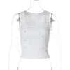 Trendy dames crop-top met versierd detail en figuuraccentuerende snit - Liora