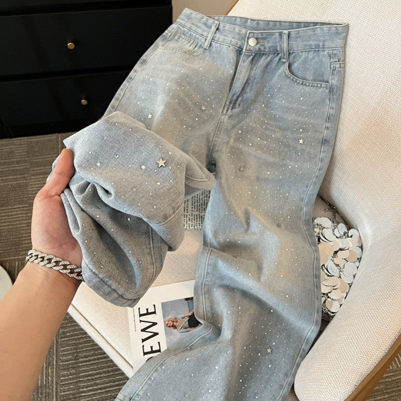 Dames Glitter Jeans voor een Sprankelende Look - Jade