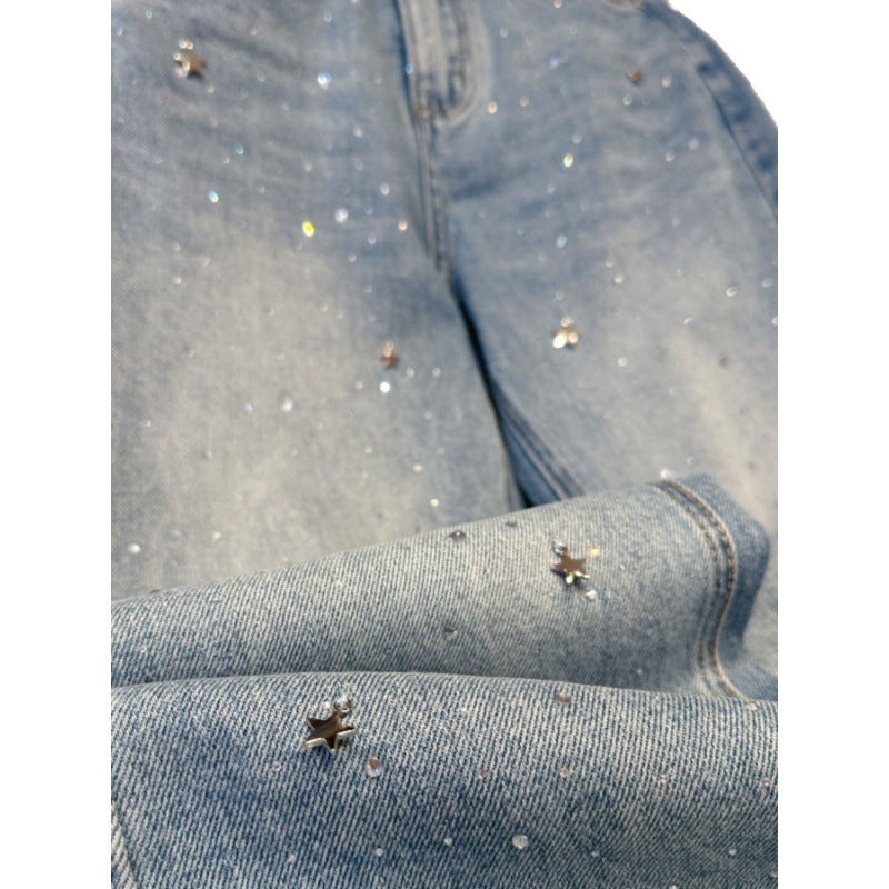 Dames Glitter Jeans voor een Sprankelende Look - Jade