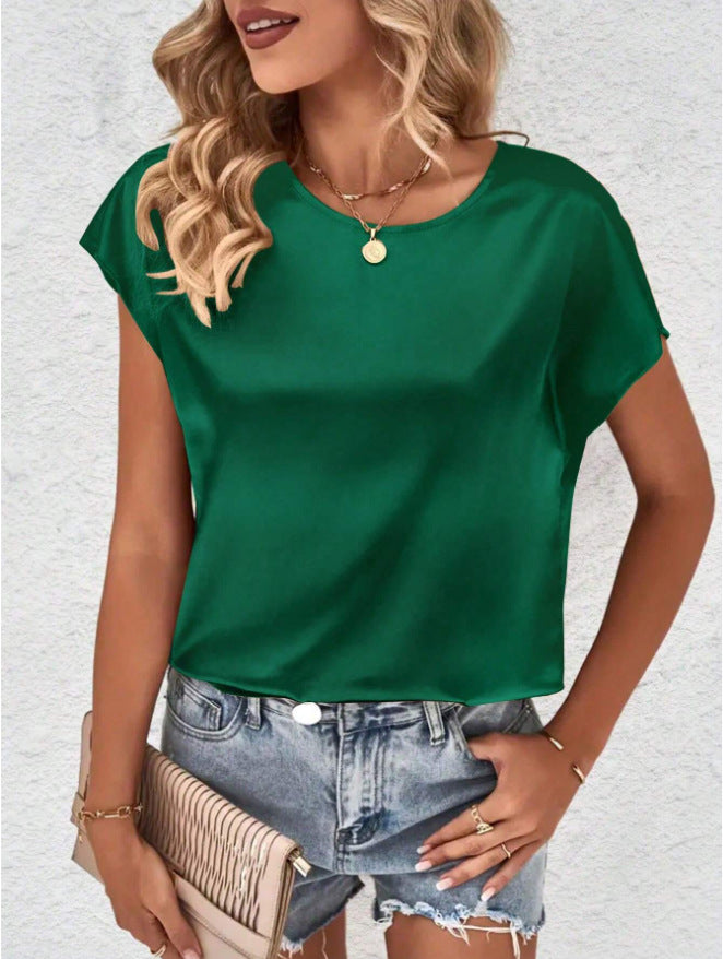 Stijlvol dames vleermuismouwshirt met ronde hals – Milena