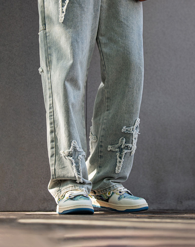 Artistieke uniseks sneakers met sterrennacht-design en comfortabele zool - Lior