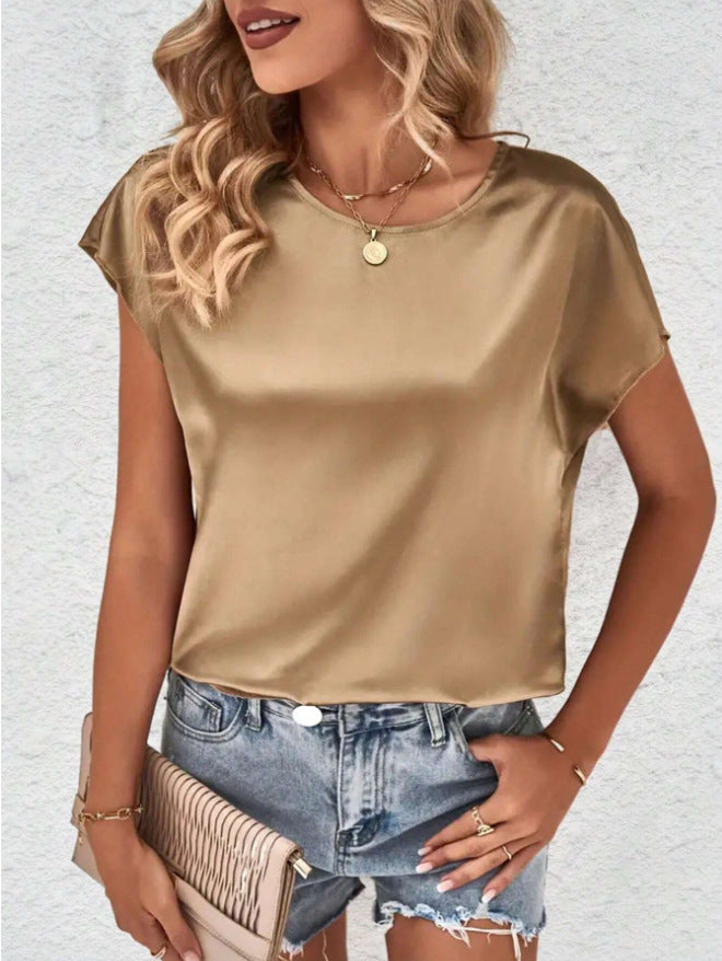 Stijlvol dames vleermuismouwshirt met ronde hals – Milena