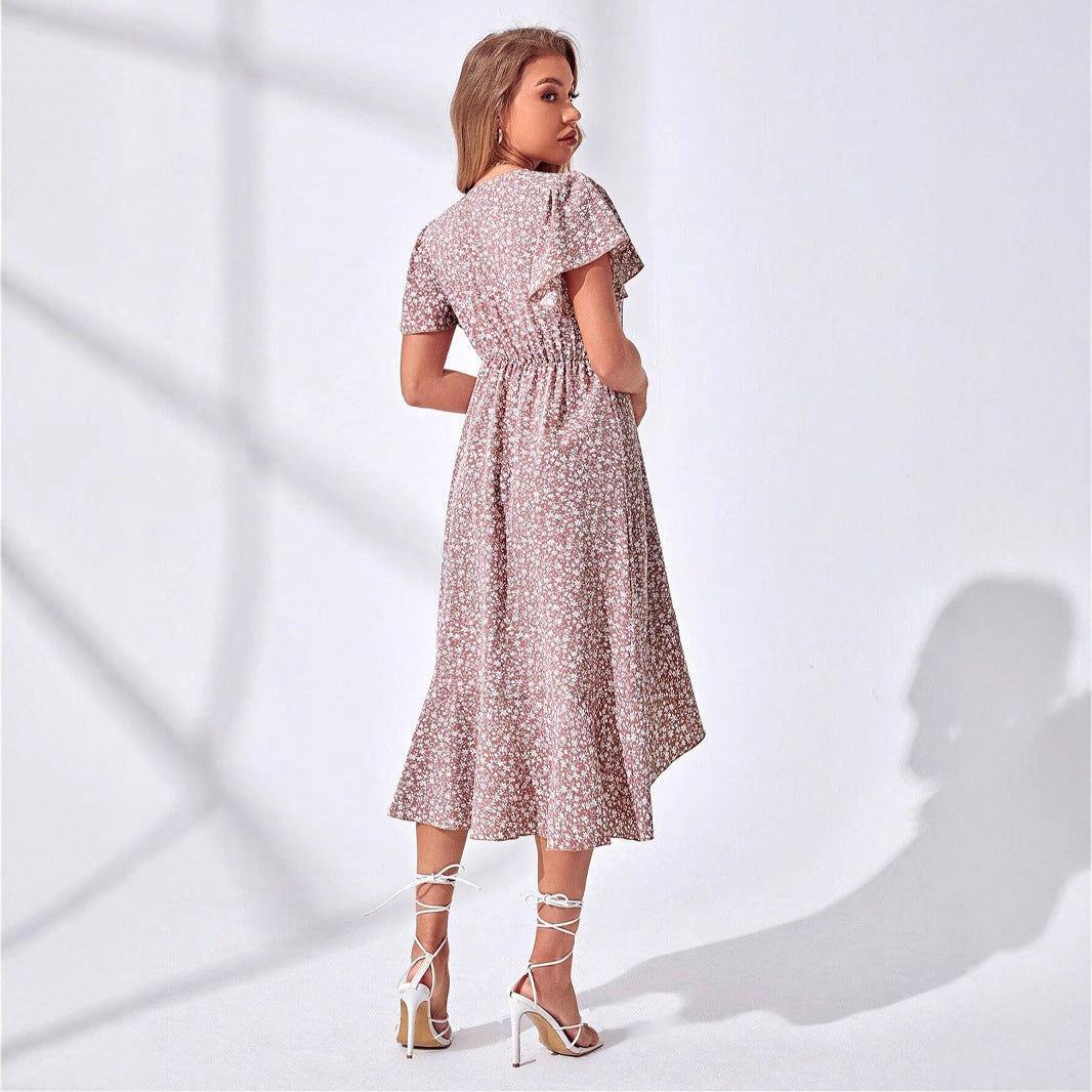 Licht & Speels Zomer Wikkeljurk met Bloemenpatroon – Amira