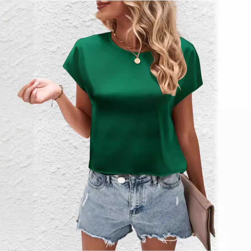 Stijlvol dames vleermuismouwshirt met ronde hals – Milena