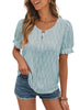 Luchtig & stijlvol dames pofmouwenshirt met kantaccent – Noemi