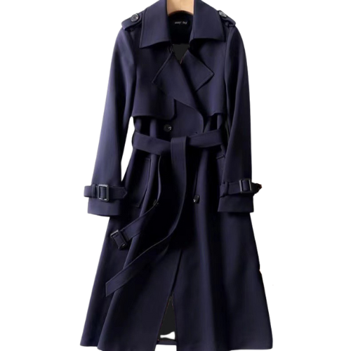Trendy Dames Trenchcoat met Dubbele Knopen - Celina