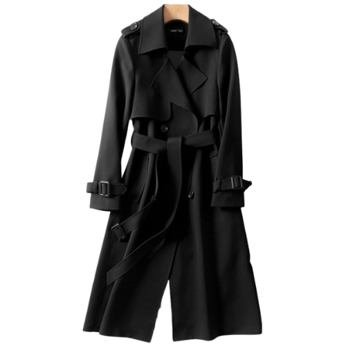 Trendy Dames Trenchcoat met Dubbele Knopen - Celina