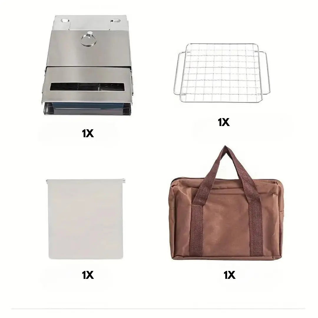 Opvouwbare RVS Houtkachel - TrailFlame