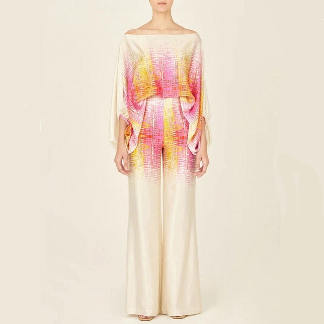 Tweedelige Dames set met print & losse pasvorm – Valeria