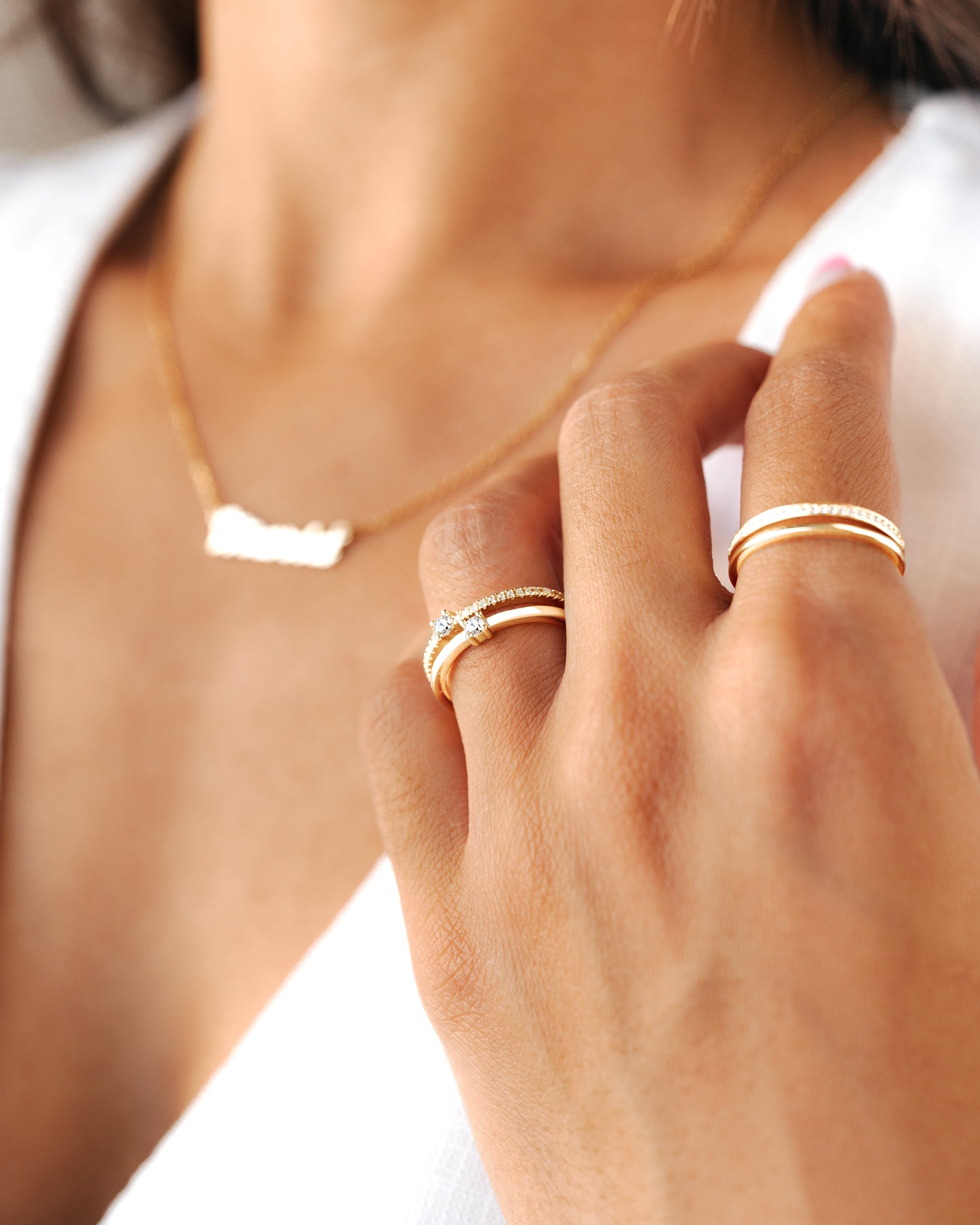 Dubbele Zirkonia Ring - Sienna
