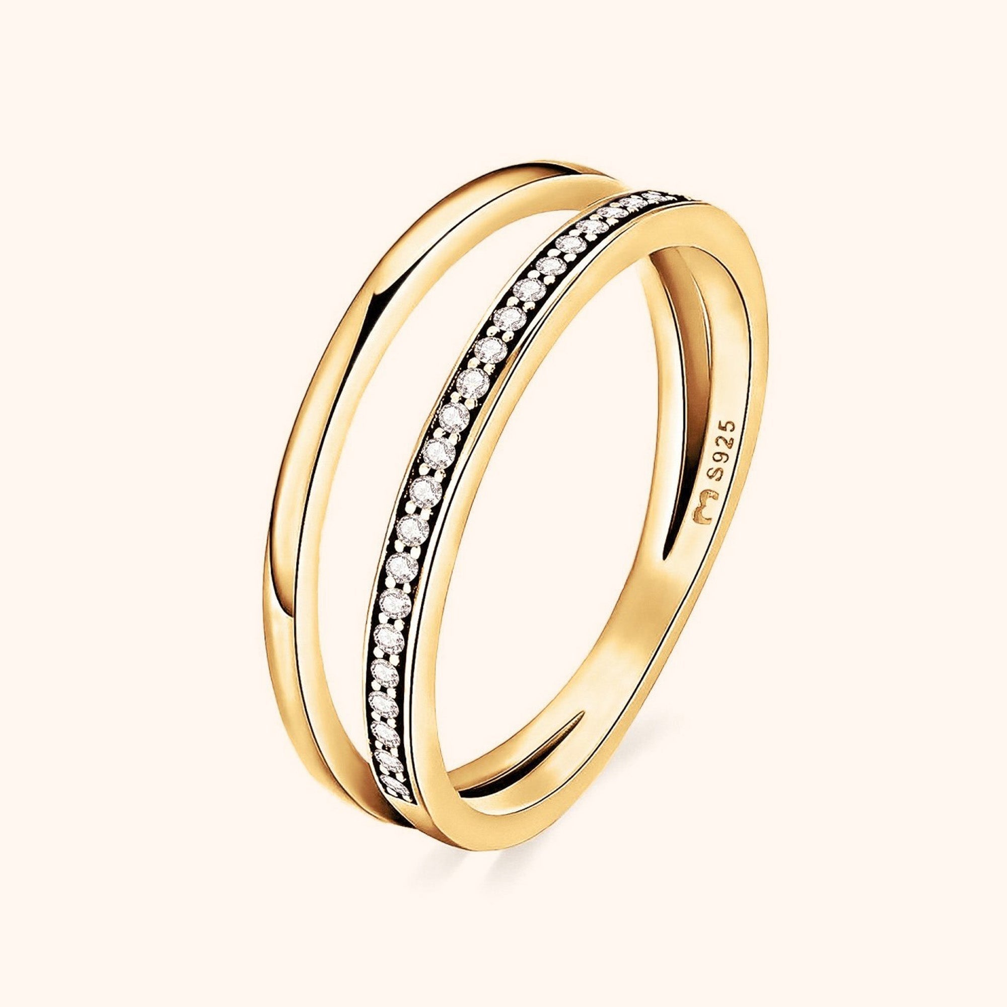 Dubbele Zirkonia Ring - Sienna
