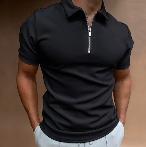 Moderne Slim Fit Polo met rits (1 kopen, 1 gratis) - VestoZip herenpolo