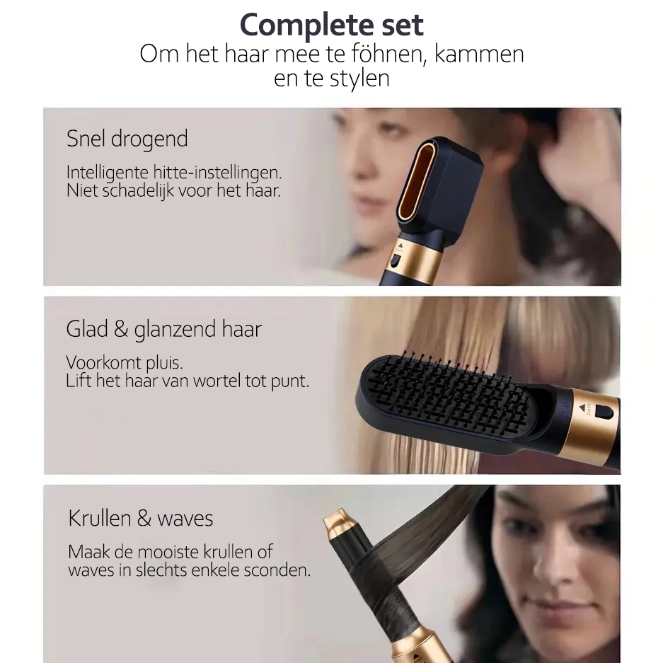 5-in-1 Multi Haarstyler met Ionische Technologie - AuraStyle