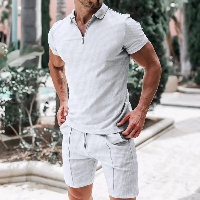 Ademende & Stylish Heren Zomerset met Poloshirt & Shorts - Nilo