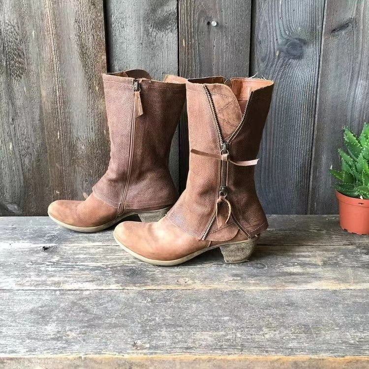 Dames Leren Herfstlaarzen – Sigrid