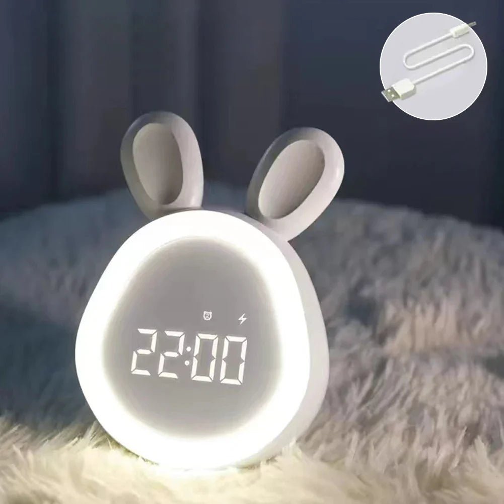Kinderwekker in Konijnvorm met LED Nachtlamp - BunniGlow