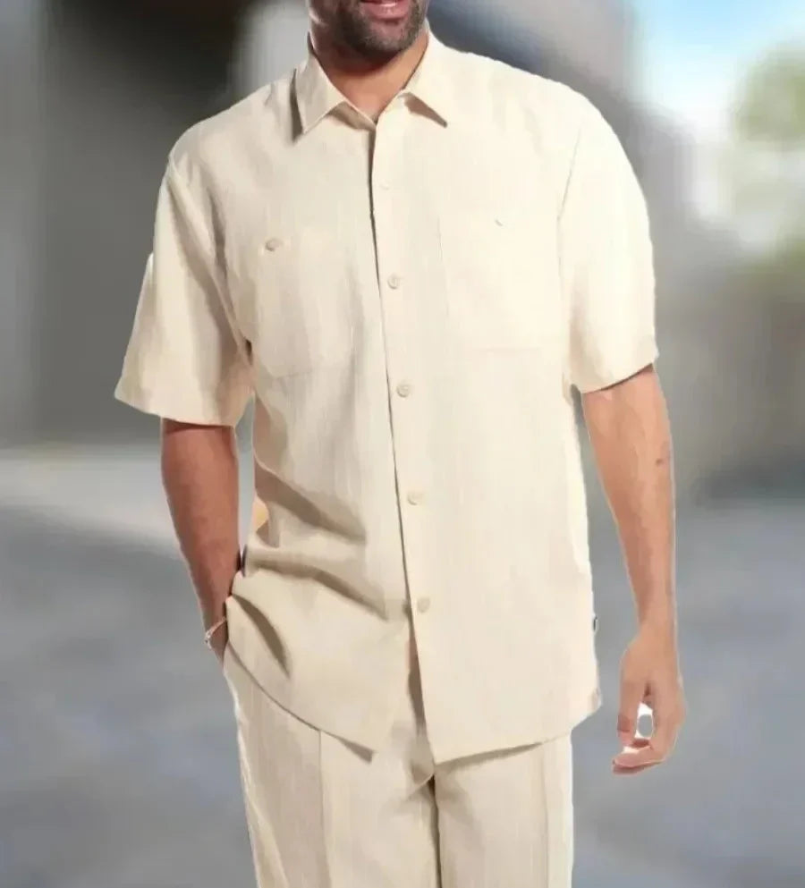 Trendy Tweedelige Heren Harajuku Set met 3D Print - Kenji