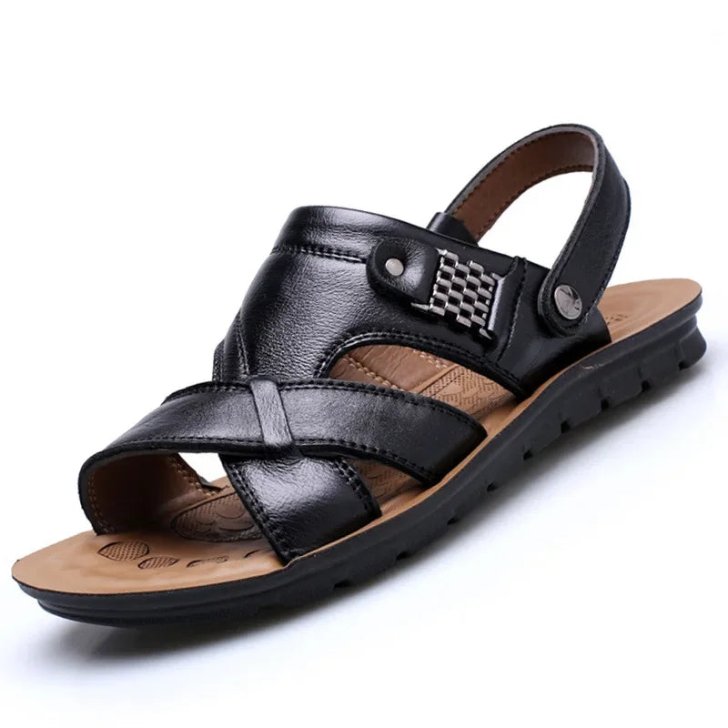 Duurzame & Ademend Leren  Heren Sandalen – Tiberius