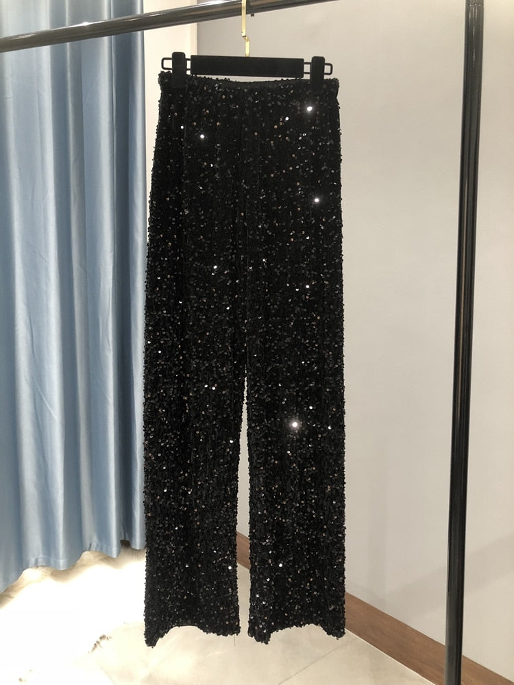 Thia Glitter Broek | Met deze broek shine je heel de avond!